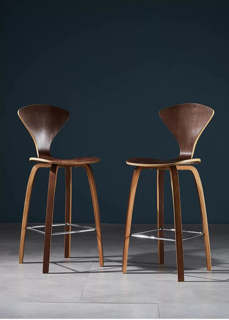 ABOUT WHITE Mistral Vintage Nordic Wooden Bar Chair from ABOUT WHITE