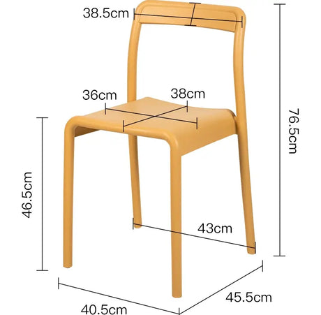 ABOUT WHITE Miura Sleek Stackable Dining Chair from ABOUT WHITE