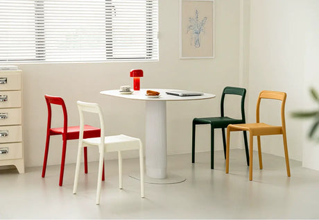 ABOUT WHITE Miura Sleek Stackable Dining Chair from ABOUT WHITE