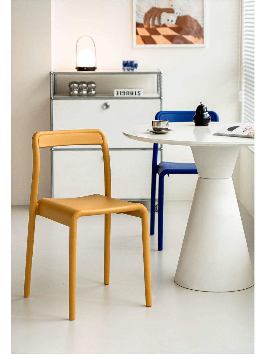 ABOUT WHITE Miura Sleek Stackable Dining Chair from ABOUT WHITE