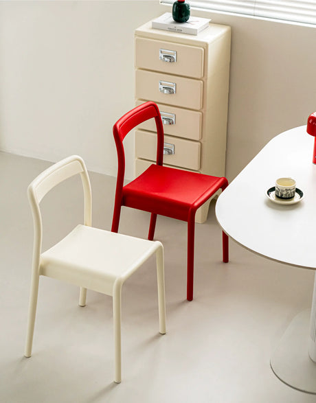 ABOUT WHITE Miura Sleek Stackable Dining Chair from ABOUT WHITE