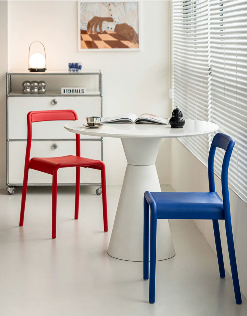ABOUT WHITE Miura Sleek Stackable Dining Chair from ABOUT WHITE