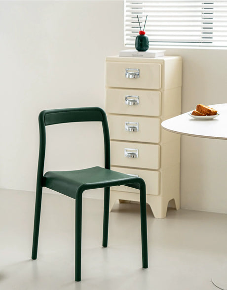 ABOUT WHITE Miura Sleek Stackable Dining Chair from ABOUT WHITE