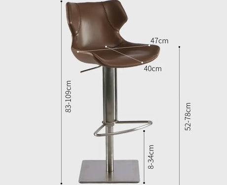 ABOUT WHITE Miyako Elegant Iron Rotating Stool from ABOUT WHITE