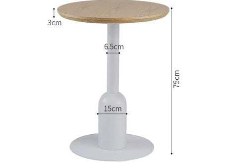 ABOUT WHITE Orenji Elegant Solid Wood Round Dining Table from ABOUT WHITE
