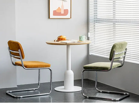 ABOUT WHITE Orenji Elegant Solid Wood Round Dining Table from ABOUT WHITE