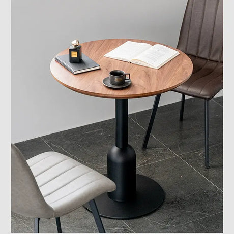 ABOUT WHITE Orenji Elegant Solid Wood Round Dining Table from ABOUT WHITE