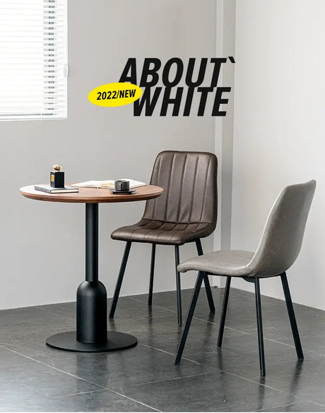 ABOUT WHITE Orenji Elegant Solid Wood Round Dining Table from ABOUT WHITE