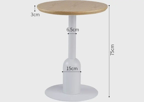 ABOUT WHITE Orenji Elegant Solid Wood Round Dining Table from ABOUT WHITE