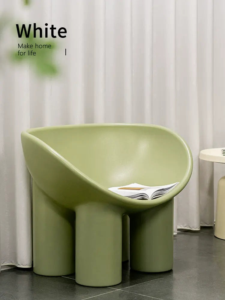 ABOUT WHITE Rosalía Cozy Minimalist Red Chair from ABOUT WHITE