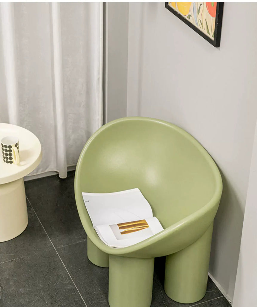 ABOUT WHITE Rosalía Cozy Minimalist Red Chair from ABOUT WHITE