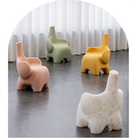 ABOUT WHITE Sakura Playful Elephant Backrest Stool from ABOUT WHITE