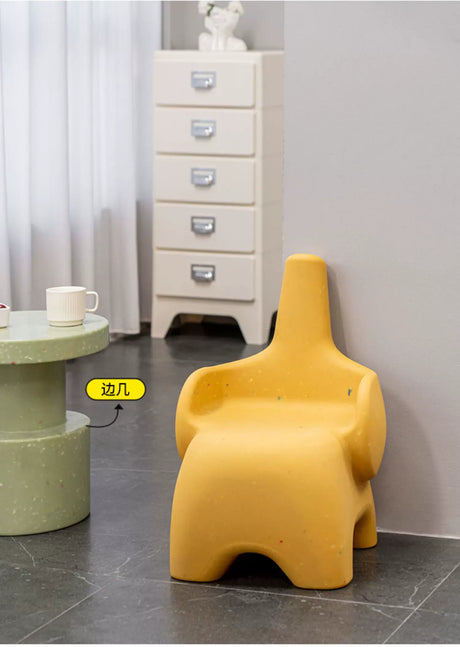 ABOUT WHITE Sakura Playful Elephant Backrest Stool from ABOUT WHITE