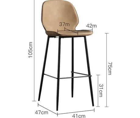 ABOUT WHITE Santiago Elegant High-Foot Luxury Bar Chair from ABOUT WHITE