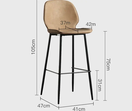 ABOUT WHITE Santiago Elegant High-Foot Luxury Bar Chair from ABOUT WHITE