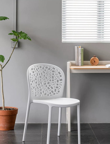ABOUT WHITE Santiago Minimalist Hollow-Back Dining Chair from ABOUT WHITE