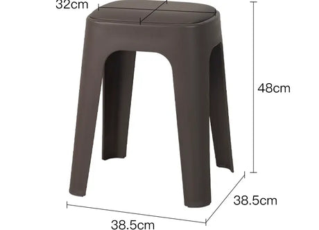 ABOUT WHITE Santiago Minimalist Plastic Low Stool from ABOUT WHITE
