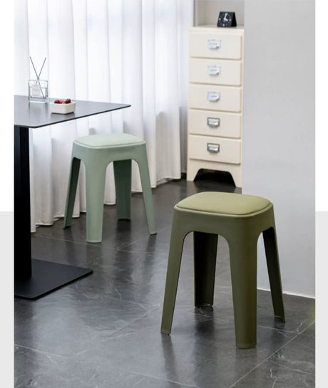 ABOUT WHITE Santiago Minimalist Plastic Low Stool from ABOUT WHITE