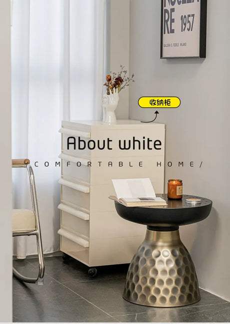 ABOUT WHITE Santiago Sleek Minimalist Coffee Table Storage System from ABOUT WHITE