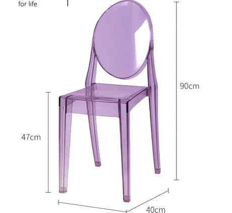ABOUT WHITE Santiago Sleek Modern Transparent Dining Chair from ABOUT WHITE