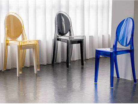 ABOUT WHITE Santiago Sleek Modern Transparent Dining Chair from ABOUT WHITE