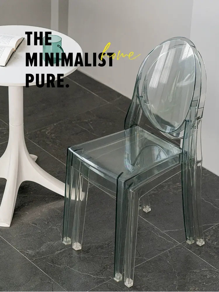ABOUT WHITE Santiago Sleek Modern Transparent Dining Chair from ABOUT WHITE