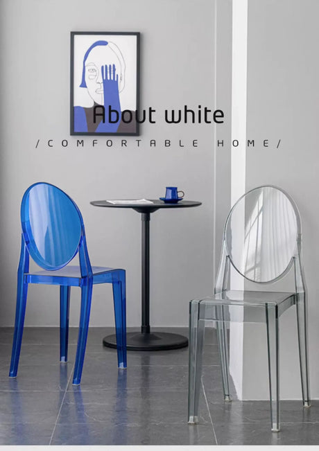 ABOUT WHITE Santiago Sleek Modern Transparent Dining Chair from ABOUT WHITE