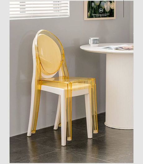 ABOUT WHITE Santiago Sleek Modern Transparent Dining Chair from ABOUT WHITE