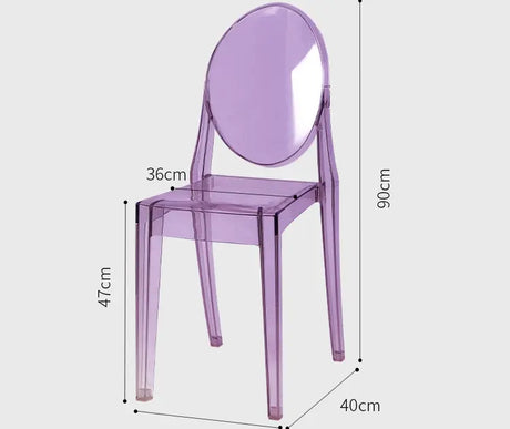 ABOUT WHITE Santiago Sleek Modern Transparent Dining Chair from ABOUT WHITE