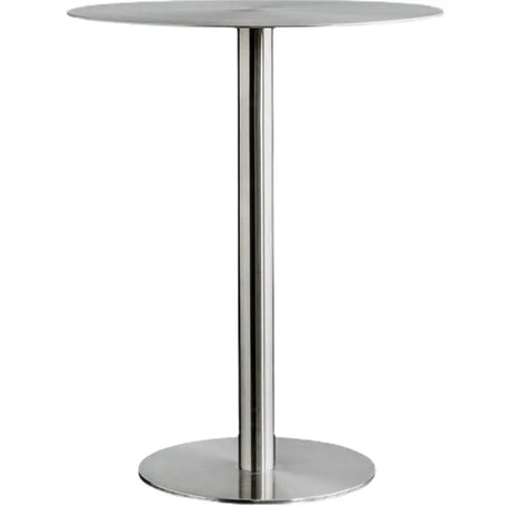 ABOUT WHITE Santiago Sleek Stainless Steel Round Dining Table from ABOUT WHITE
