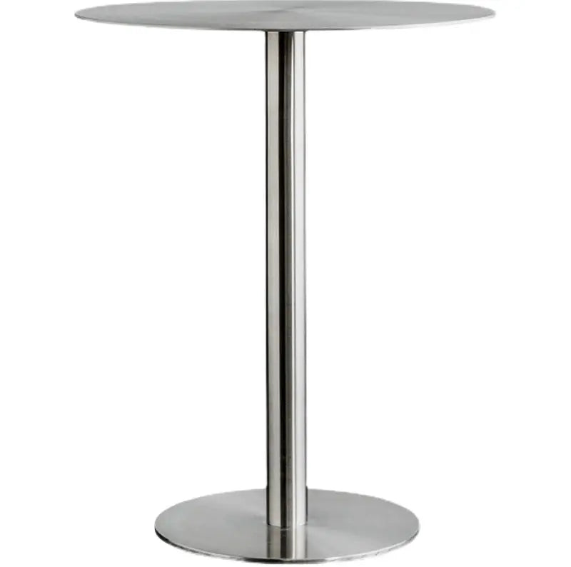 ABOUT WHITE Santiago Sleek Stainless Steel Round Dining Table from ABOUT WHITE