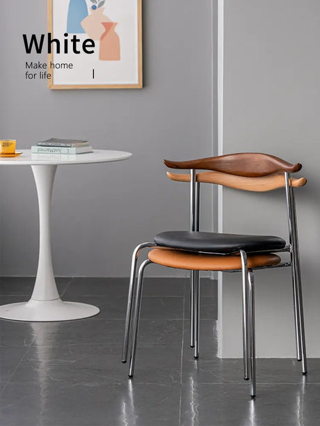 ABOUT WHITE Sapphira Elegant Retro Solid Wood Dining Chair from ABOUT WHITE