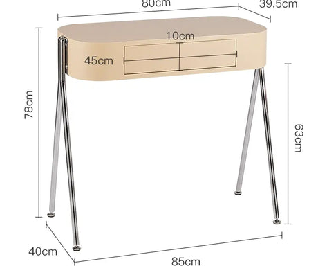 ABOUT WHITE Selene Chic Minimalist Dressing Table from ABOUT WHITE