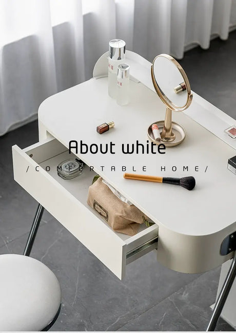 ABOUT WHITE Selene Chic Minimalist Dressing Table from ABOUT WHITE
