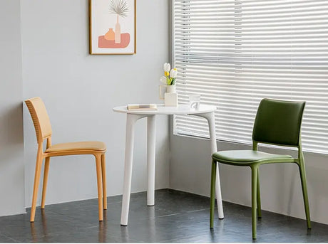 ABOUT WHITE Serafina Modern Minimalist Round Dining Table from ABOUT WHITE