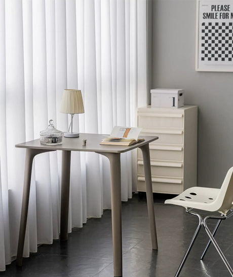 ABOUT WHITE Serafina Modern Minimalist Round Dining Table from ABOUT WHITE