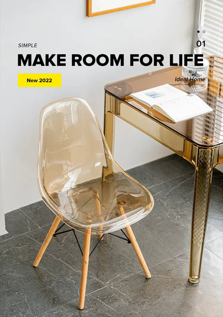 ABOUT WHITE Seraphina Elegant Transparent Dining Chair from ABOUT WHITE