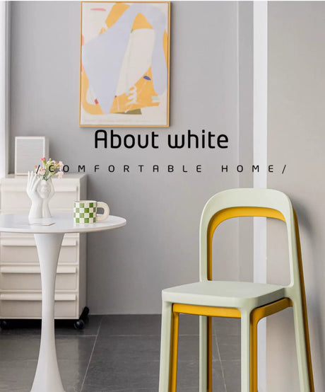 ABOUT WHITE Seville Minimalist Plastic Dining Chair from ABOUT WHITE