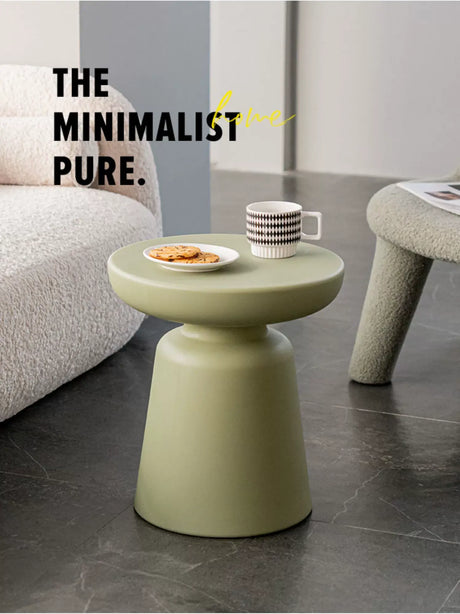 ABOUT WHITE Soren Modern Minimalist Circle Coffee Table from ABOUT WHITE