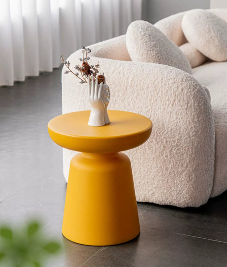 ABOUT WHITE Soren Modern Minimalist Circle Coffee Table from ABOUT WHITE