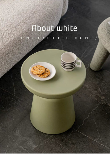 ABOUT WHITE Soren Modern Minimalist Circle Coffee Table from ABOUT WHITE