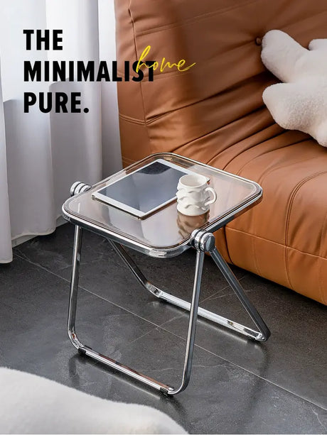ABOUT WHITE Tamsin Elegant Foldable Acrylic Coffee Table from ABOUT WHITE