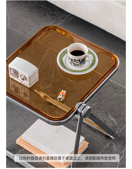 ABOUT WHITE Tamsin Elegant Foldable Acrylic Coffee Table from ABOUT WHITE