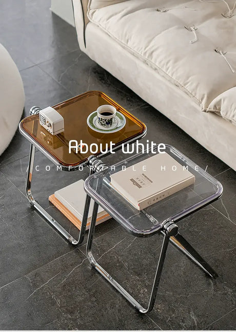 ABOUT WHITE Tamsin Elegant Foldable Acrylic Coffee Table from ABOUT WHITE