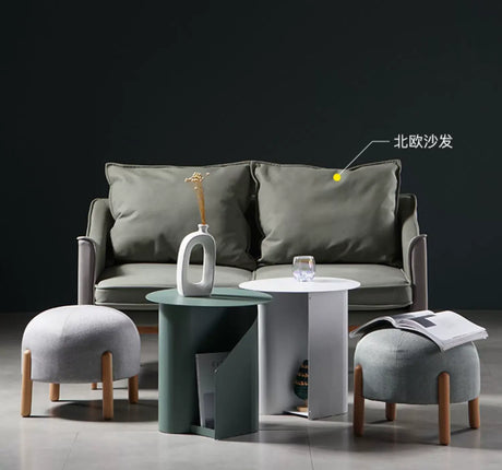 ABOUT WHITE Tamsin Scandinavian Wrought Iron Coffee Table Storage System from ABOUT WHITE