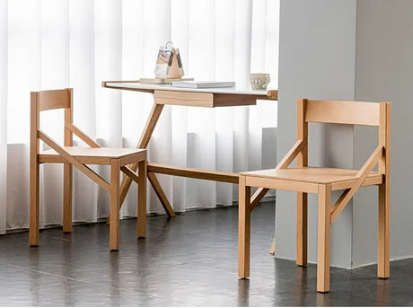 ABOUT WHITE Tenjin Minimalist Solid Wood Dining Chair from ABOUT WHITE
