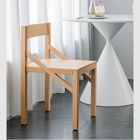 ABOUT WHITE Tenjin Minimalist Solid Wood Dining Chair from ABOUT WHITE