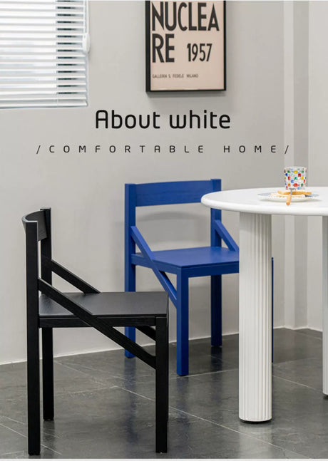 ABOUT WHITE Tenjin Minimalist Solid Wood Dining Chair from ABOUT WHITE