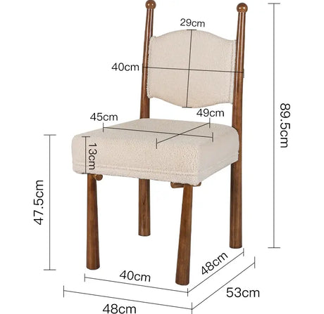 ABOUT WHITE Valentina Retro-Luxe Lambskin Dining Chair from ABOUT WHITE