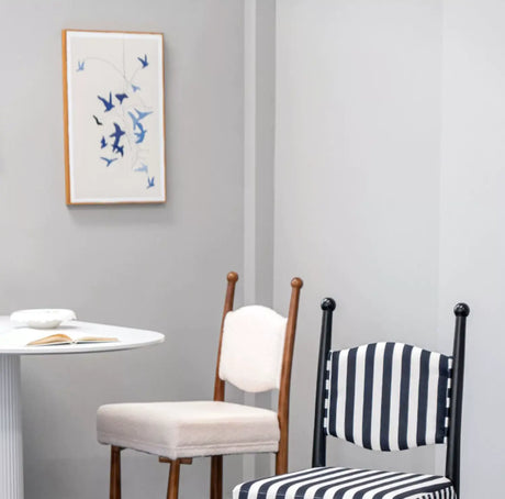 ABOUT WHITE Valentina Retro-Luxe Lambskin Dining Chair from ABOUT WHITE